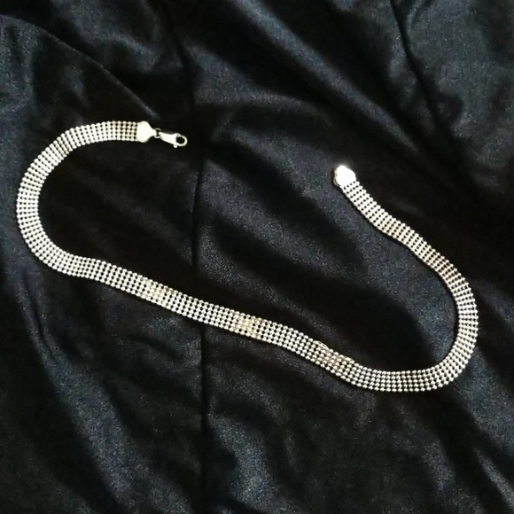 925 sterling silver necklace with gold axxents - Picture 4 of 4